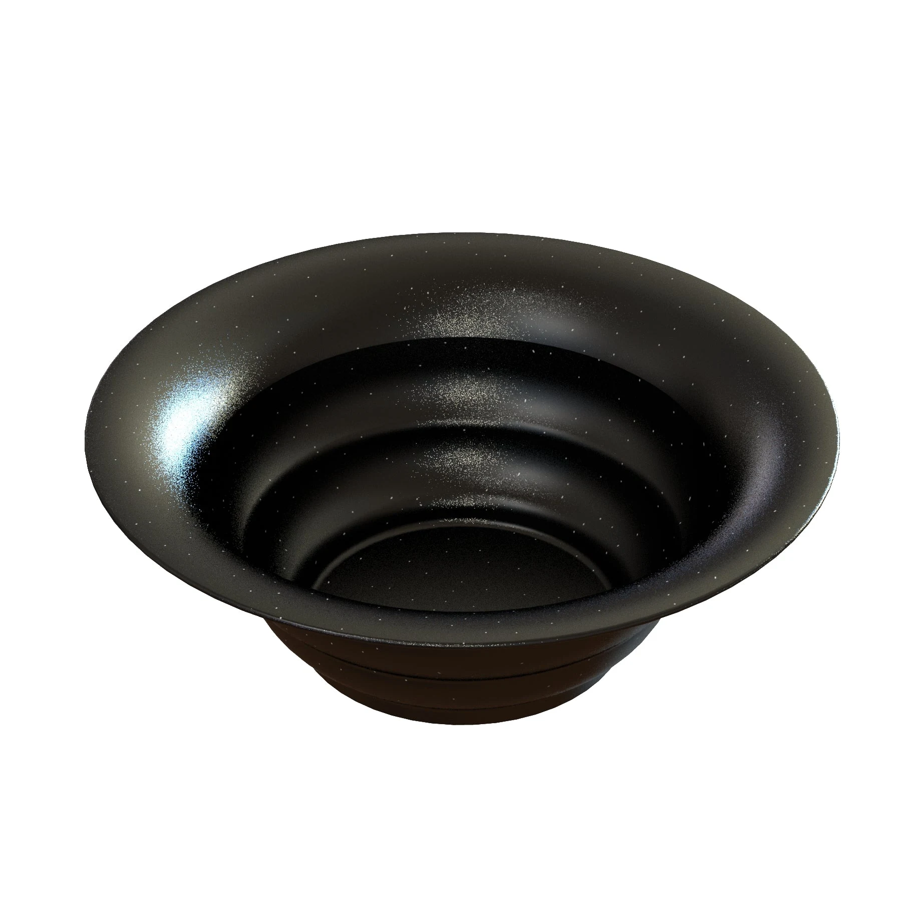 Tablecraft CW3120MS 10 Qt Salad Bowl Cold Holding Round Aluminum Midnight Speckle Finish