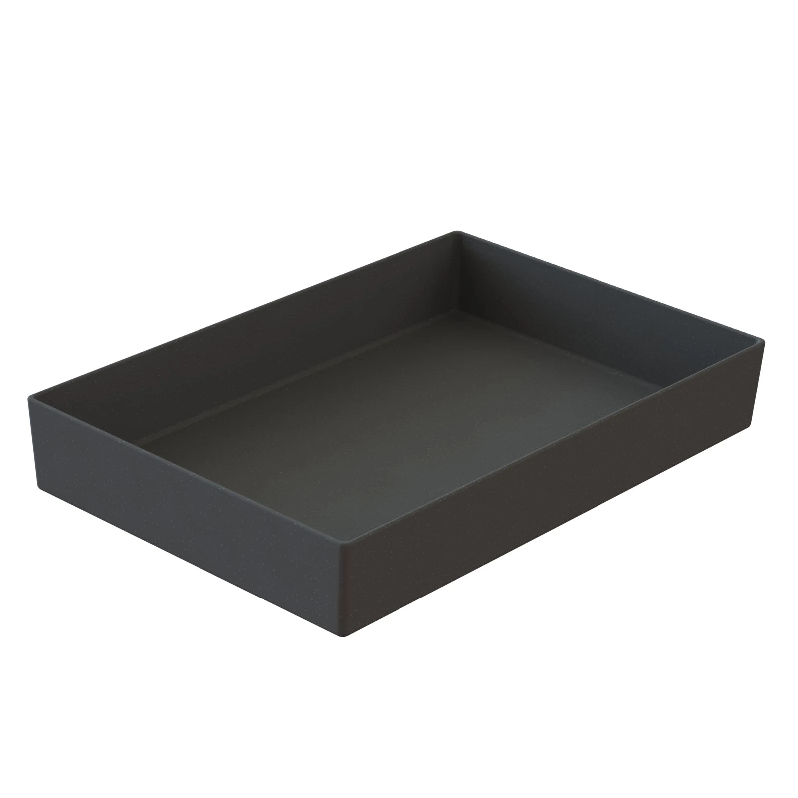 Tablecraft CW4032MS 10 Quart Rectangular Bowl Cold Holding Aluminum Midnight Speckle Finish