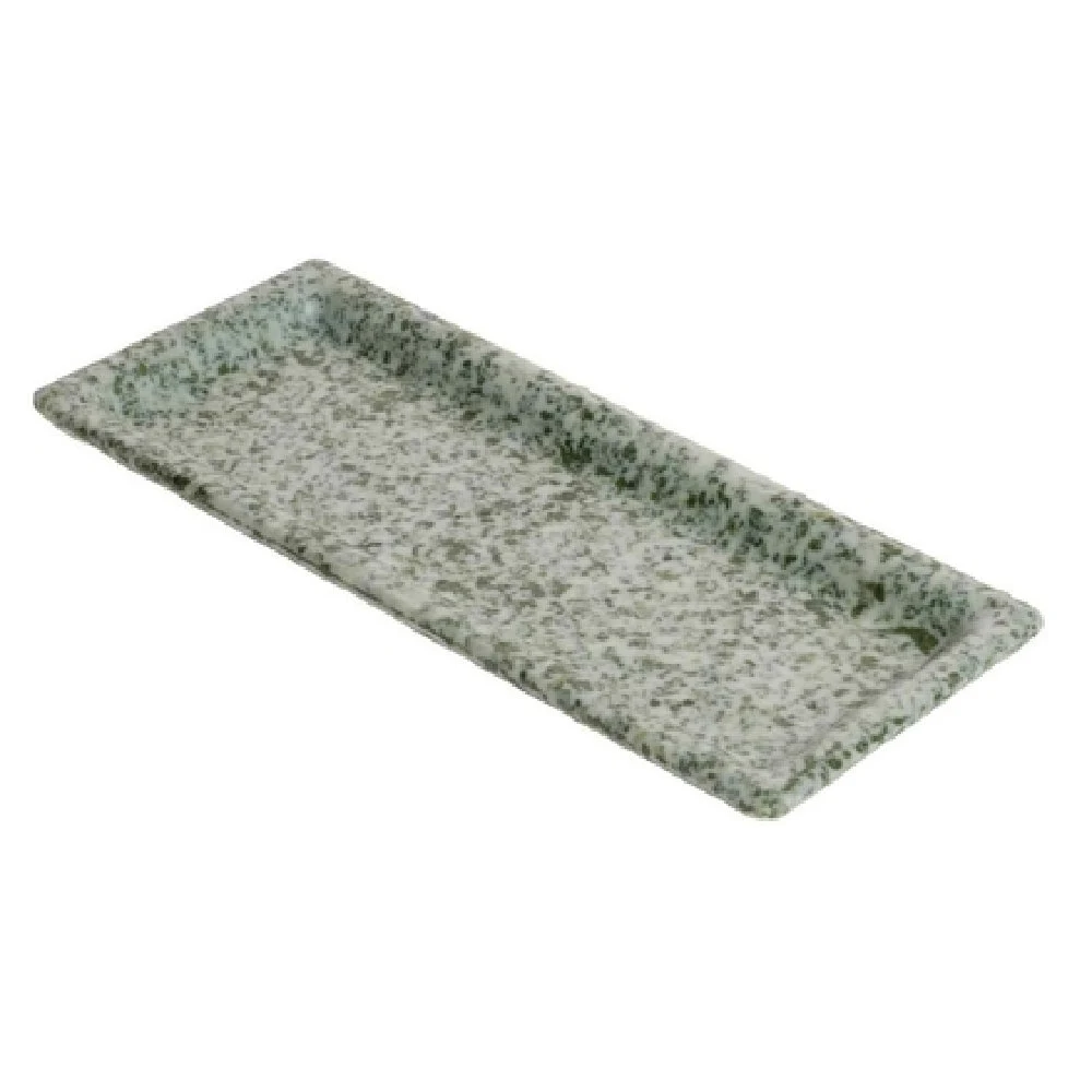 GET Enterprises WDR203 9-3/5 Inch Melamine Serving Tray Dishwasher Safe Green Terrazzo