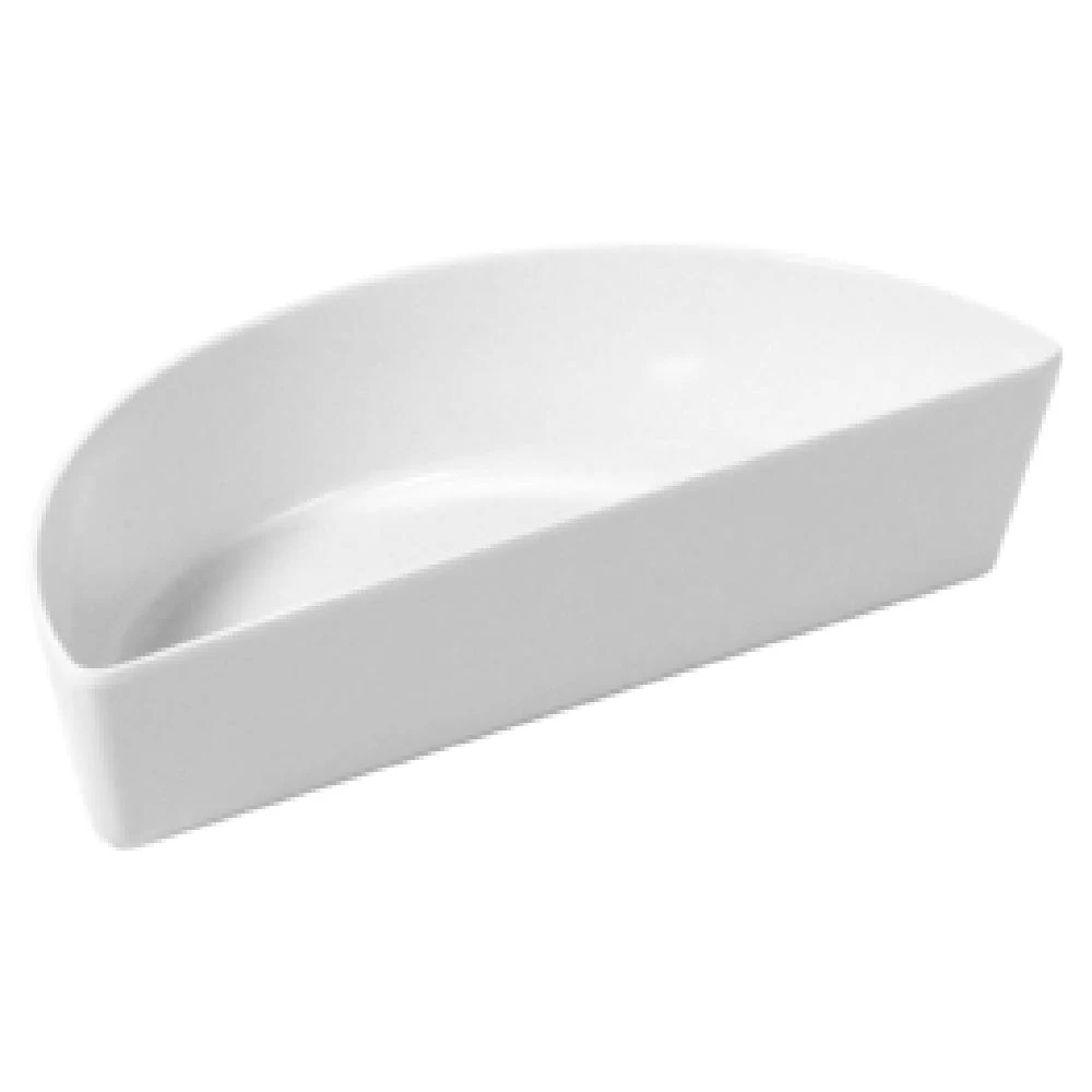 BauscherHepp T41242 8-1/10 Inch Tray Insert Half Circle Dishwasher Safe Melamine White