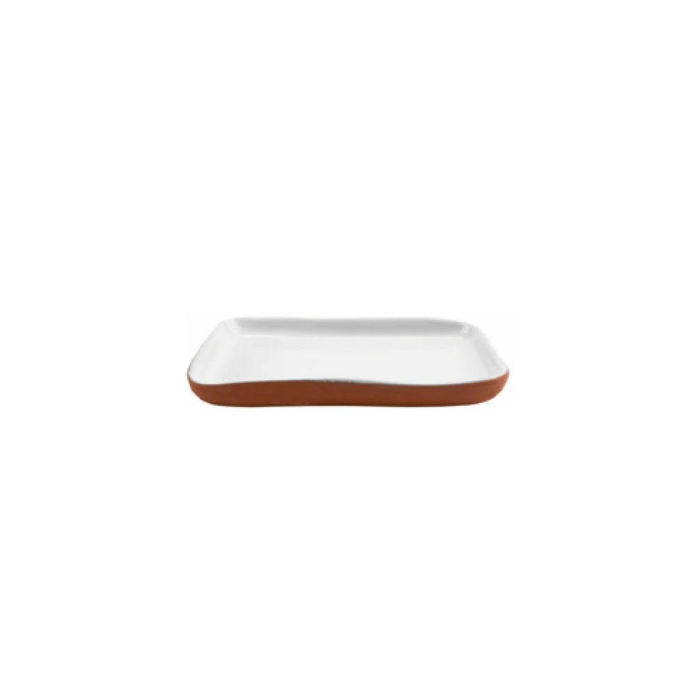 GET Enterprises SH.BL-1703WHT 8.66 Inch White Terracotta Tray with Stone Heart