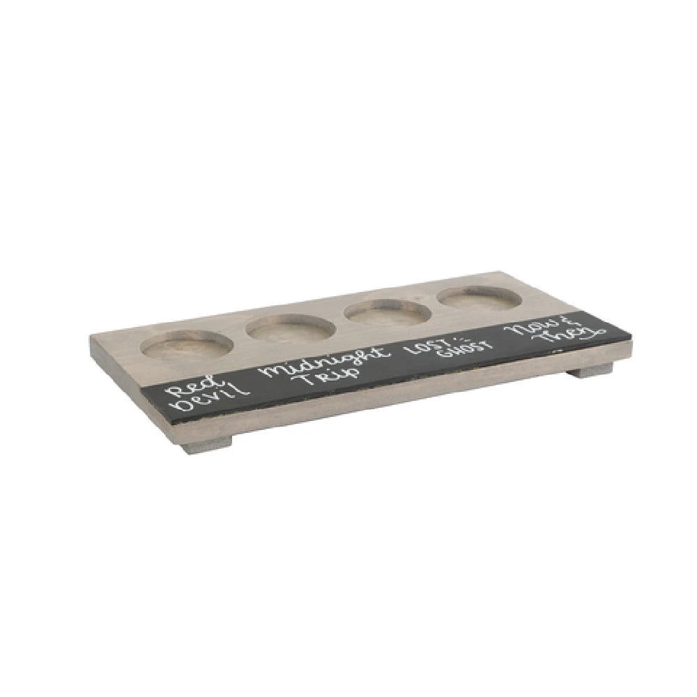 Cal Mil 2063-110 12 Inch Beer Tasting Board Wood Flight Serving Paddle with Aspen Finish