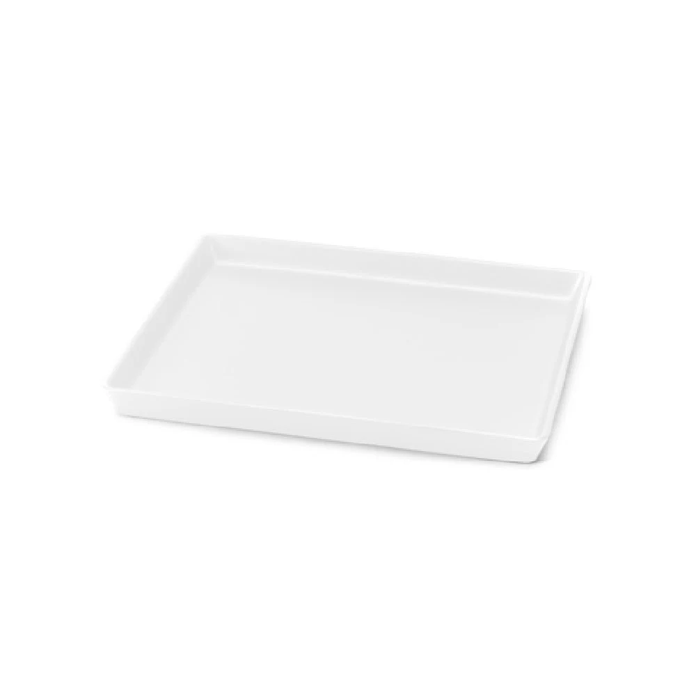 Steelite DFTRC1210LT020 12 Inch Rectangular Tray Linen White Melamine