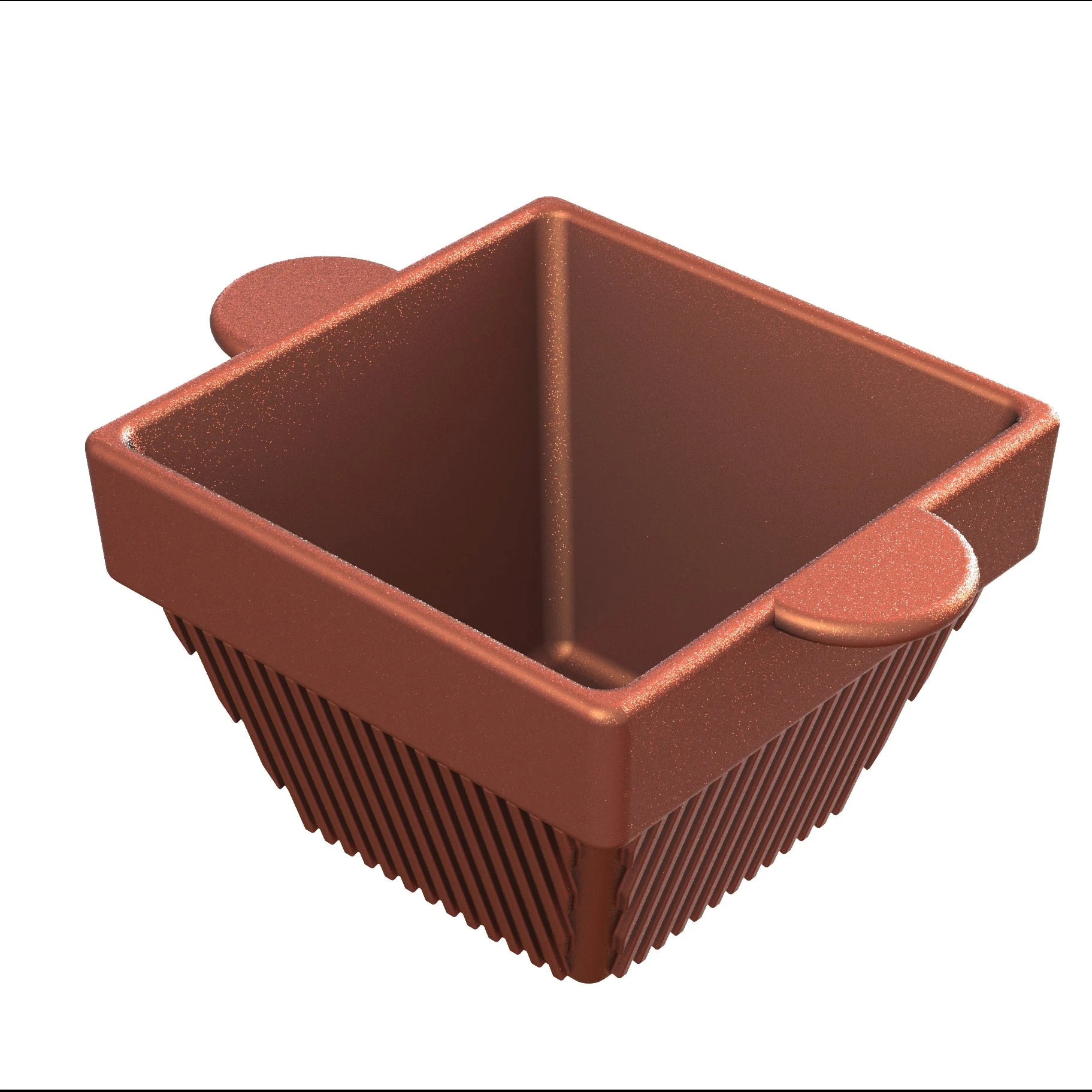 Tablecraft CW1460CP 1-1/2 Qt. Square Condiment Bowl Cast Aluminum Copper Finish