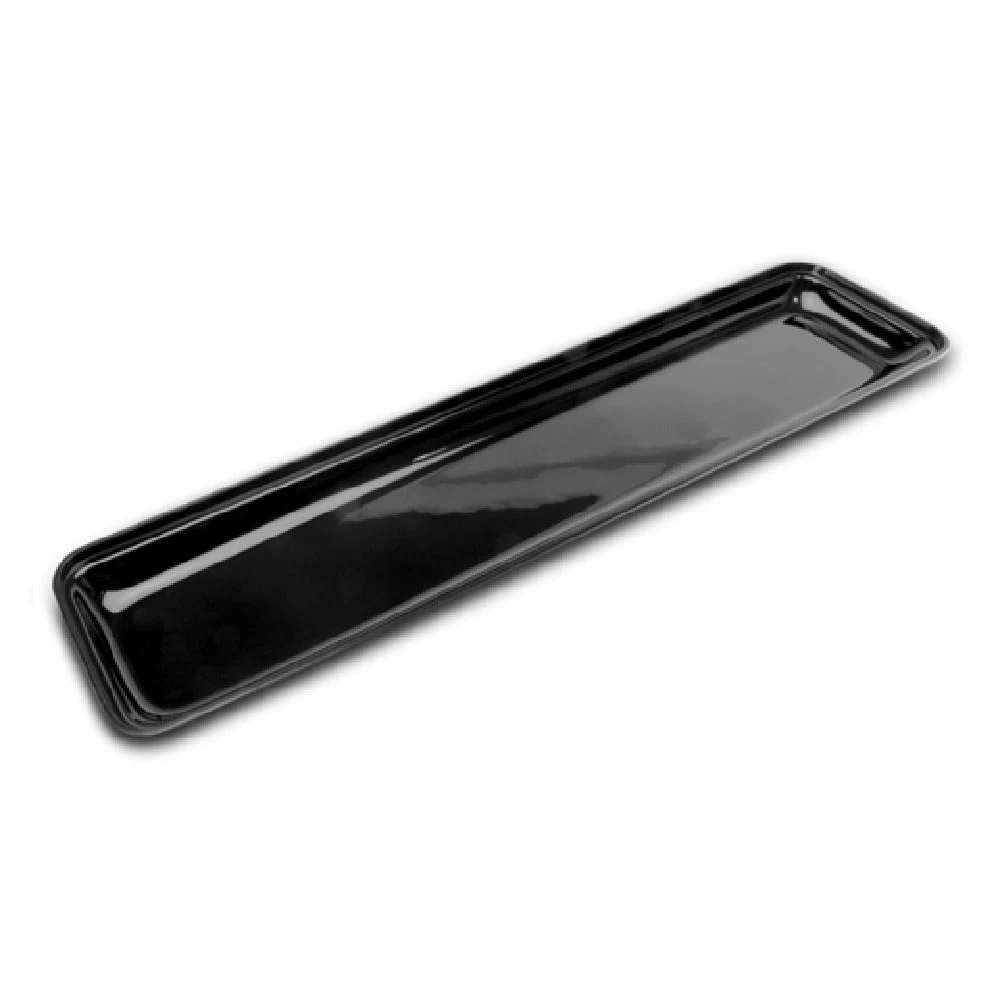 Steelite DFTRC30810 30 Inch Tray Market Black Acrylic Plastic - 6 Packs