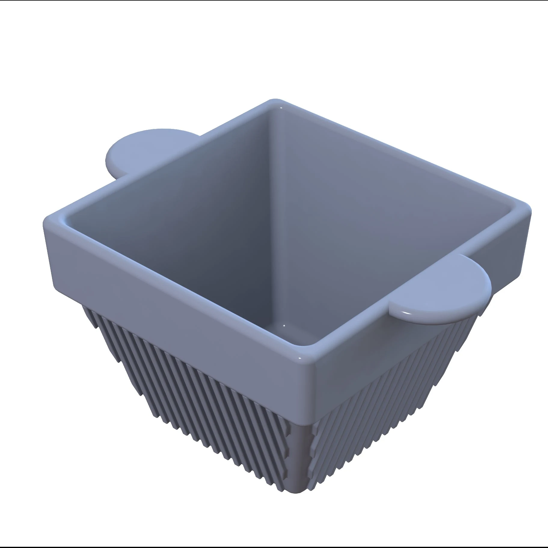 Tablecraft CW1460PB 1-1/2 Quart Square Condiment Bowl Cold Only Aluminum Pigeon Blue
