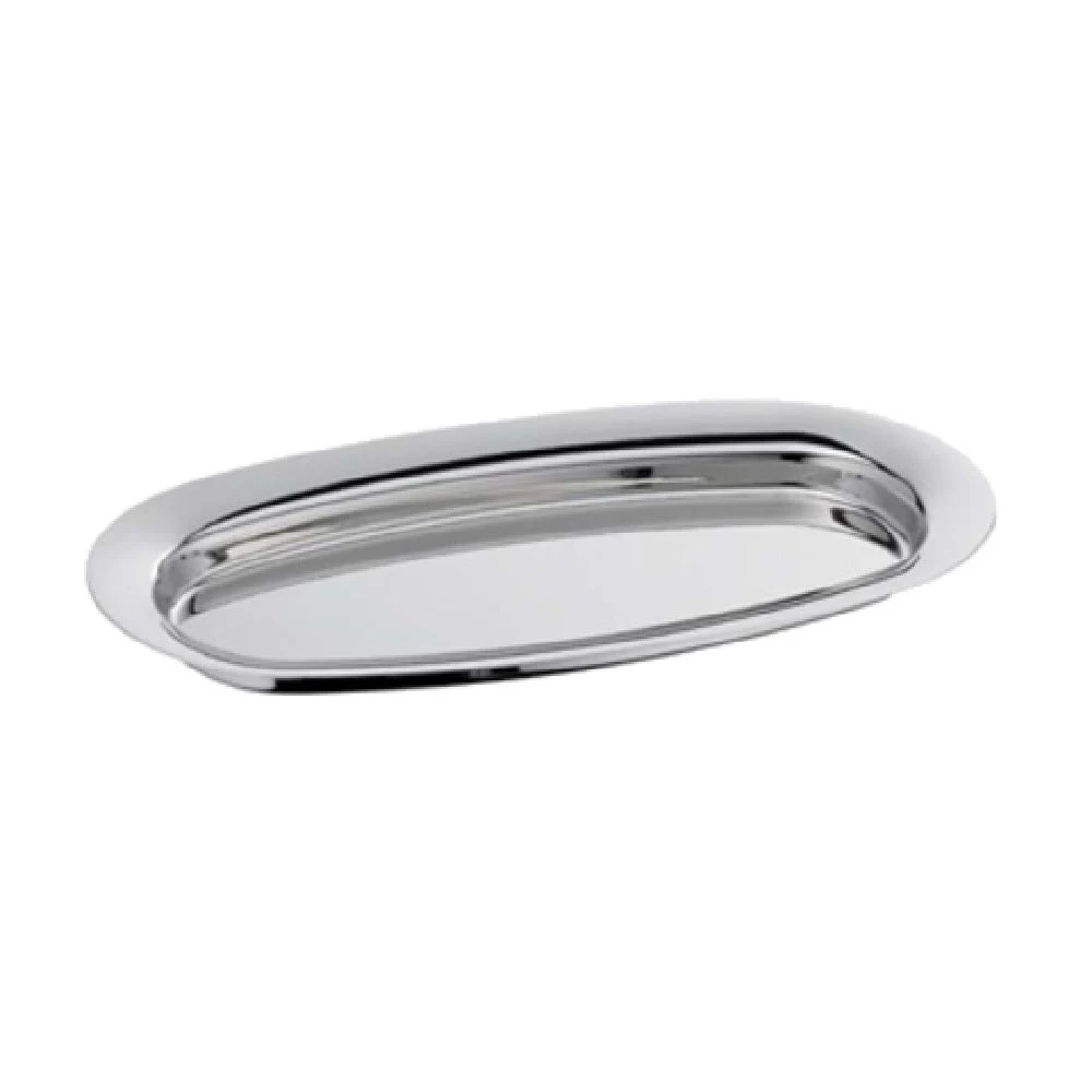BauscherHepp 57.0109.6040 11 Inch Serving Tray with Rim Stainless Steel Oval