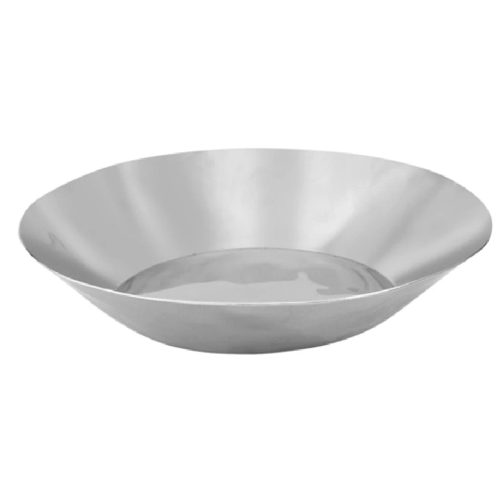 Winco HPR-8 8-7/8 Inch Round Serving Display Tray Hammered Stainless Steel Mirror Finish