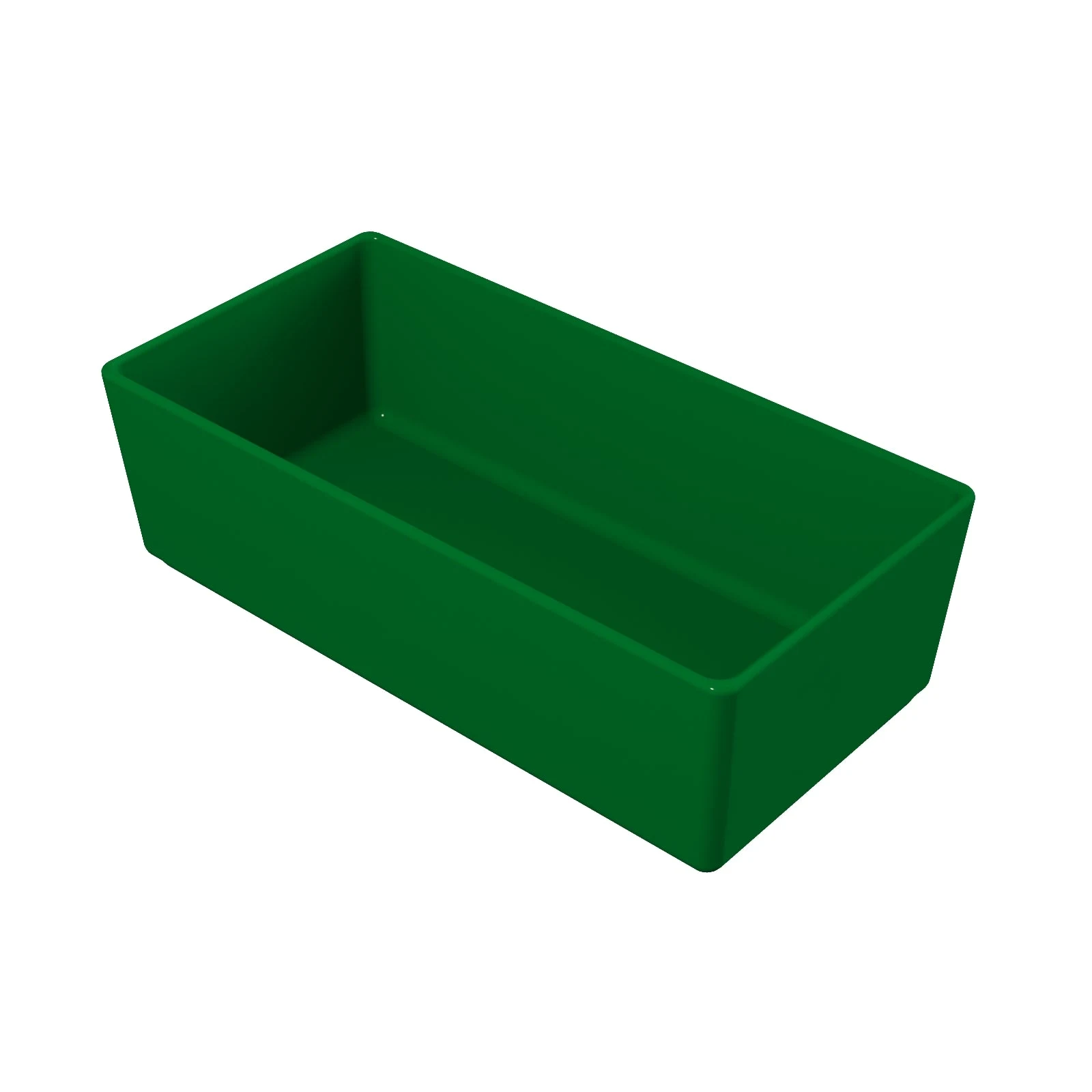 Tablecraft CW4026GN 2 Quart Rectangular Bowl Cold Holding Aluminum Green