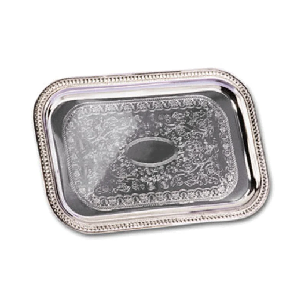 Admiral Craft CCT-2114 21-5/8 Inch Cater Tray Oblong Chrome Plated with Embossed Surface