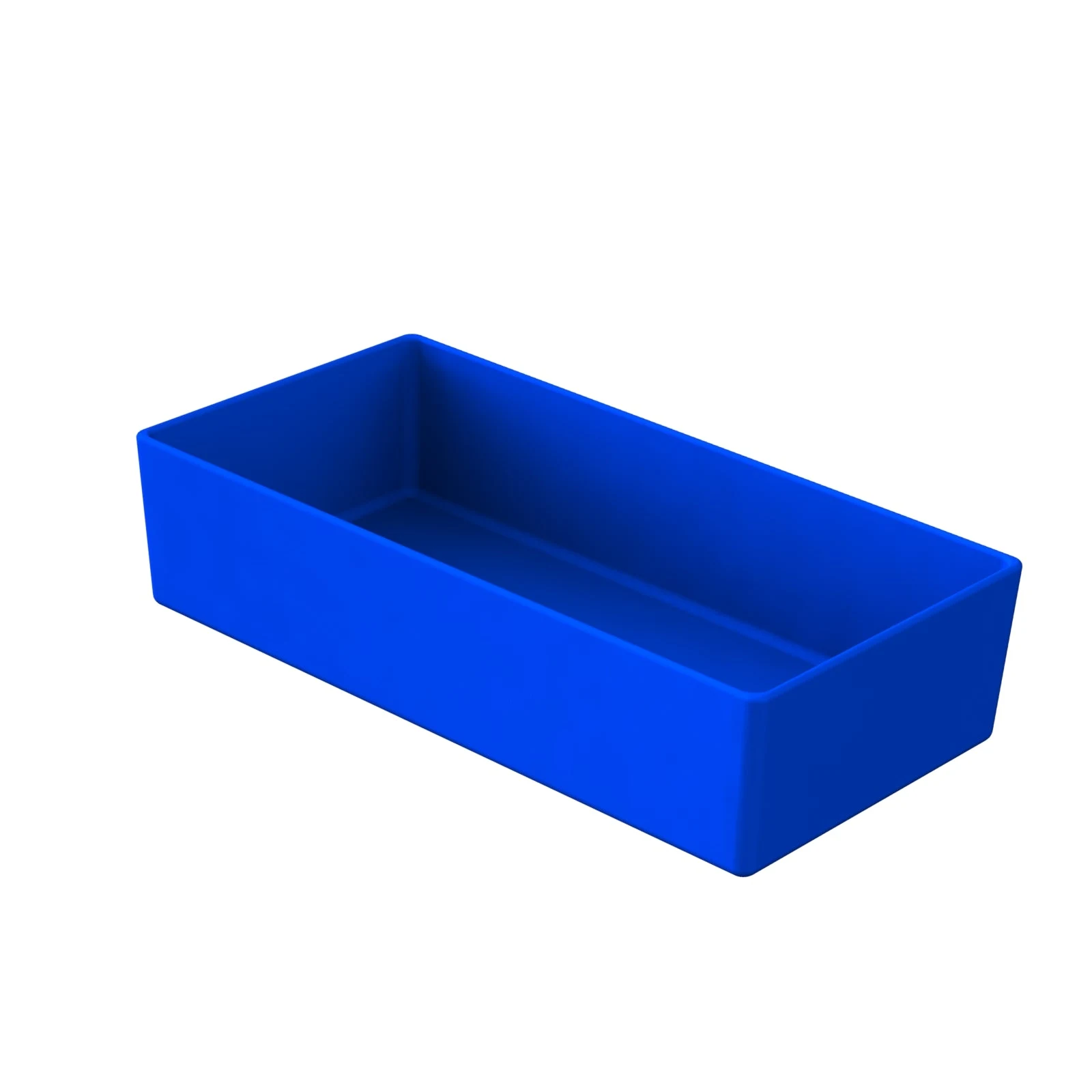 Tablecraft CW4022CBL 1-3/4 Quart Bowl Rectangular Cold Holding Cobalt Blue Aluminum