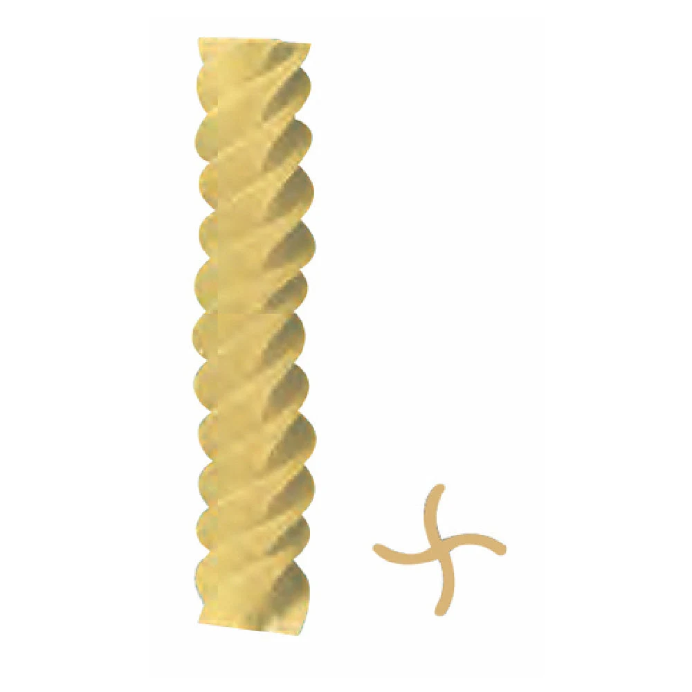 Arcobaleno Pasta Equipment AEX18 and AEX20#222 9mm Fusilli Die Bronze