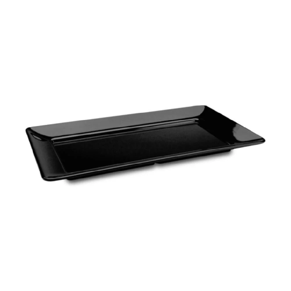 Steelite DFTRC2112AS010 21 Inch Tray Rectangular Pacific Rim Black Melamine