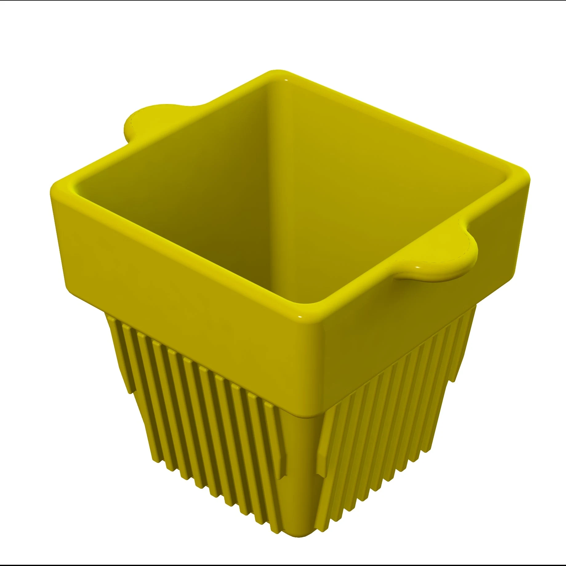 Tablecraft CW1480Y 18 Oz. Square Condiment Bowl Yellow Aluminum Dishwasher Safe
