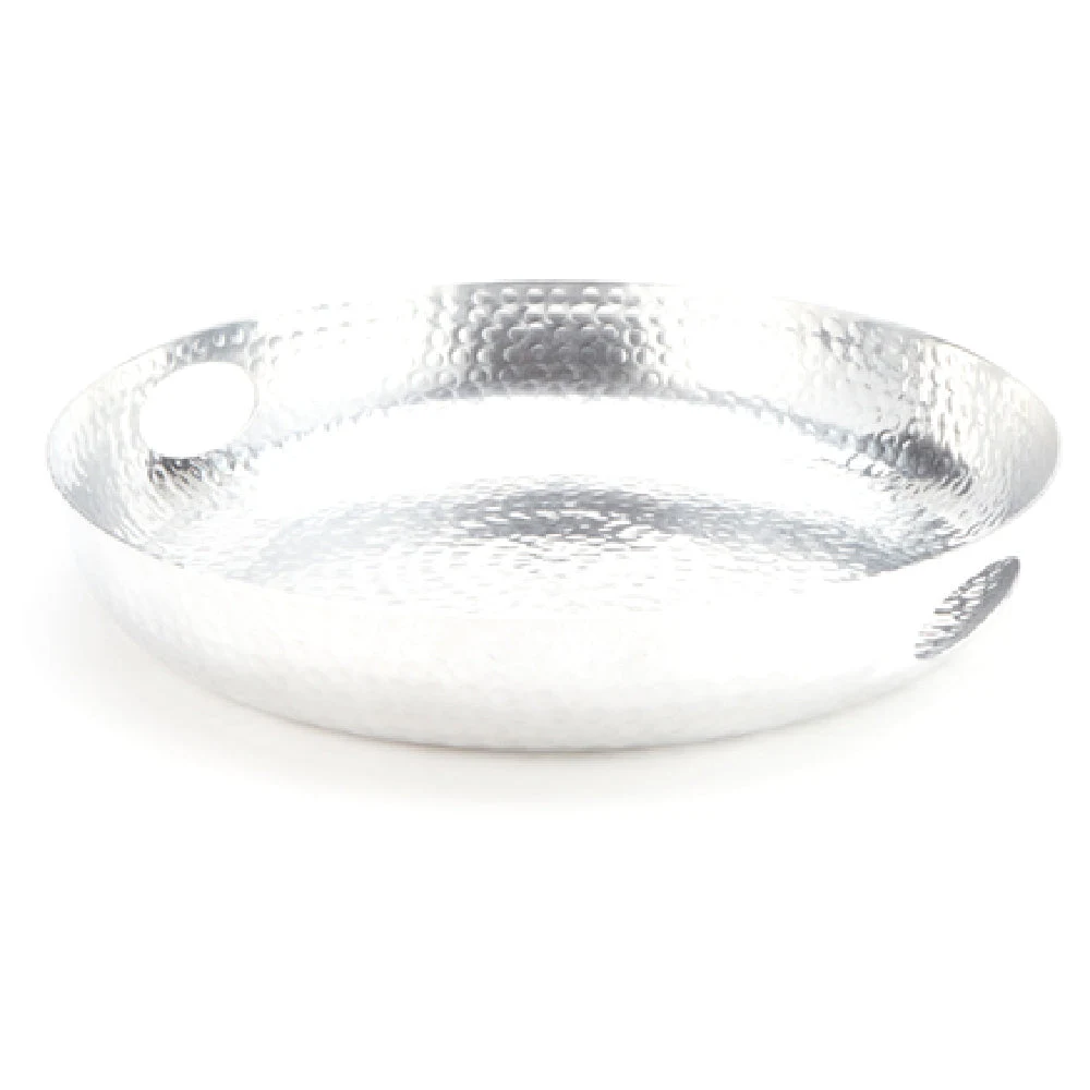 American Metalcraft ATHS16 16 Inch Diameter Hammered Aluminum Beverage Tray Silver