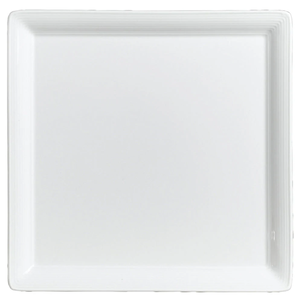 Steelite 6300P089 8.625 Inch Square Tray with Embossed Cool Blue-White Porcelain