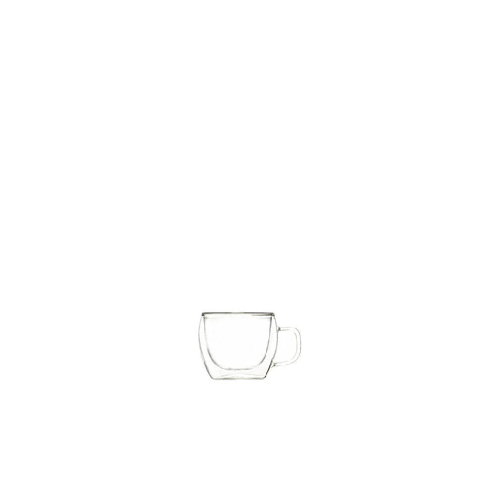 Hospitality Brands HGS27393-012 8 oz Moka Double-Walled Tea Mug Borosilicate Glass