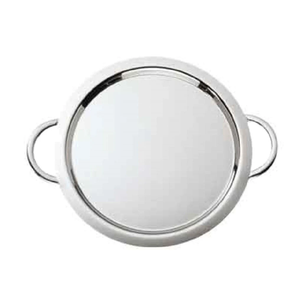 BauscherHepp 15.4860.4200 16-3/4 Inch Banquet Tray with Handles Silver-Plated Stainless Steel
